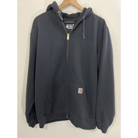 Carhartt Midweight Work Hoodie Pullover Sweatshirt L Streetwear Loose Fit Y2K 90 - Picture 1 of 15